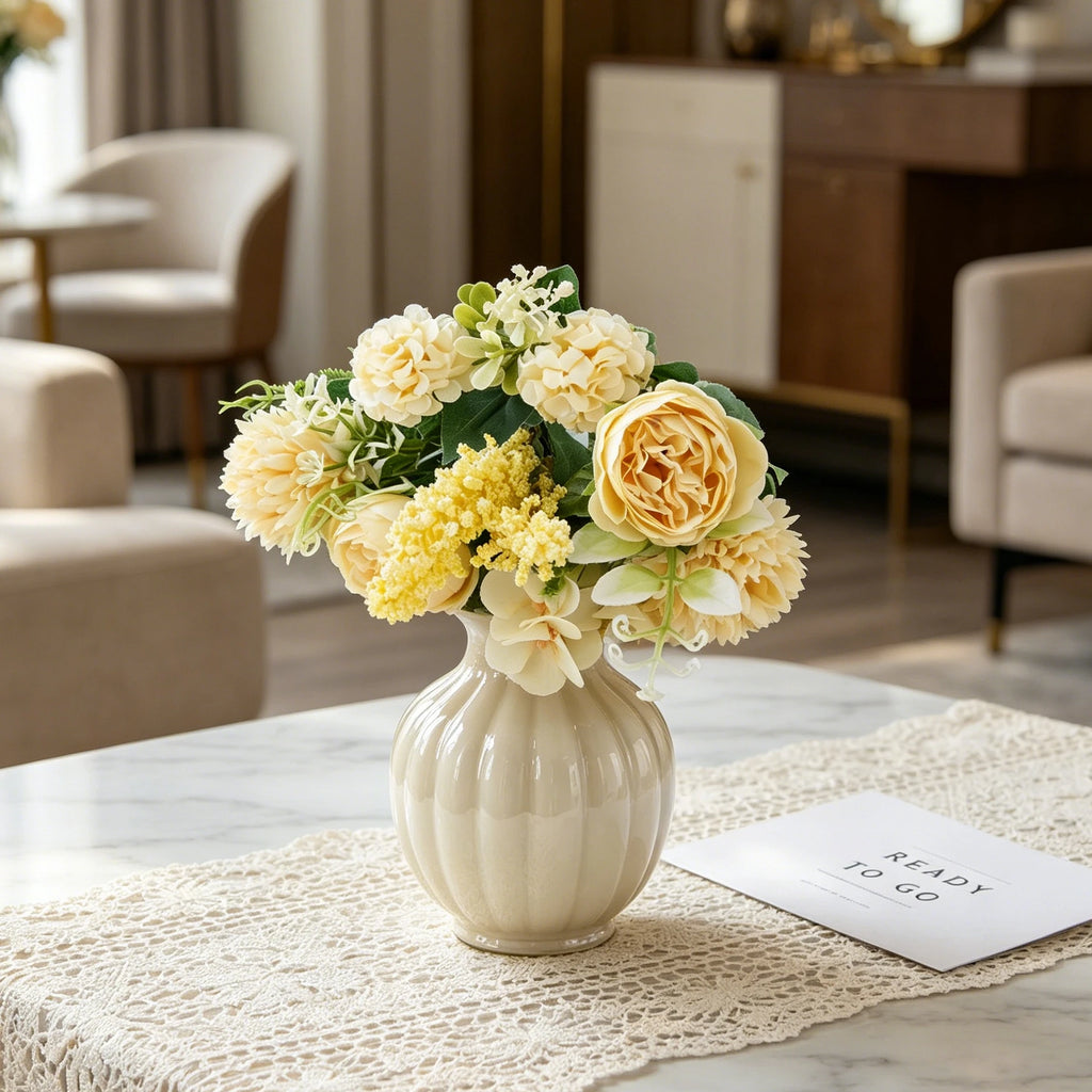 Artificial Silk Peony Bouquet for Wedding, Home & Garden Decor Artificial Flower Bouquet Babs