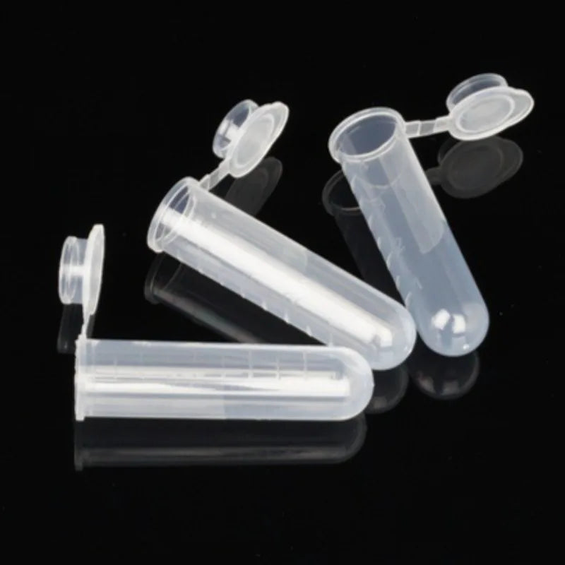 300Pcs 5ml Clear Sample Storage Tubes with Attached Lids Sample Storage Tubes Babs