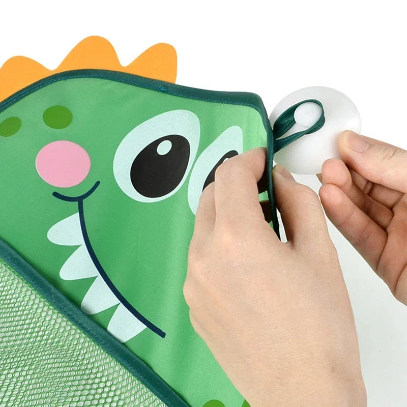 Mesh Bath Toy Organizer – Duck & Dinosaur Hanging Bag Bath Toy Organizer Babs