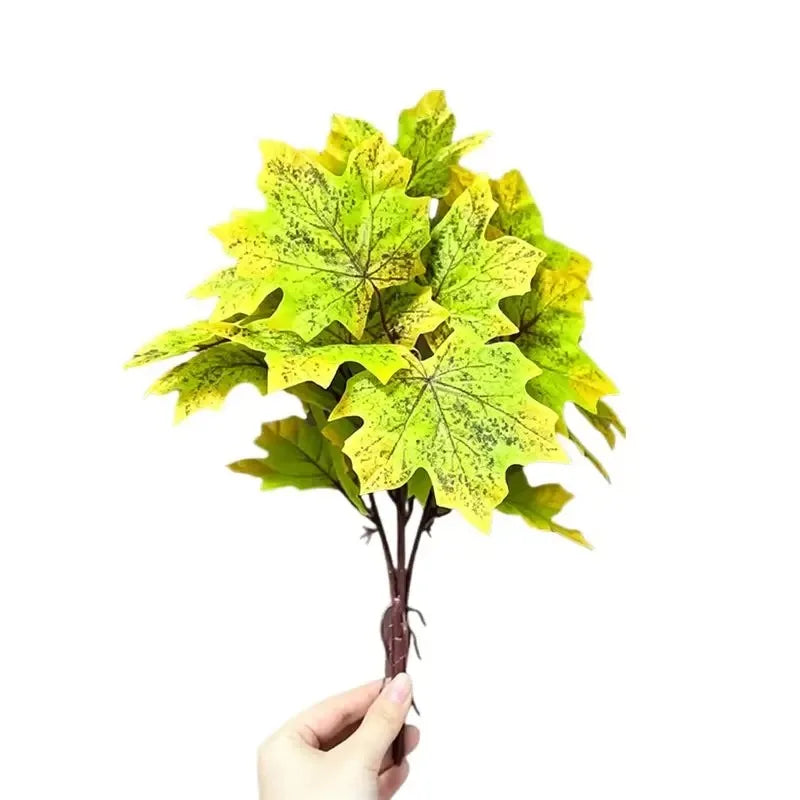 Artificial Autumn Maple Leaf Bouquet – Fall Table Décor Artificial Leaf Bouquet Babs E 1Pcs