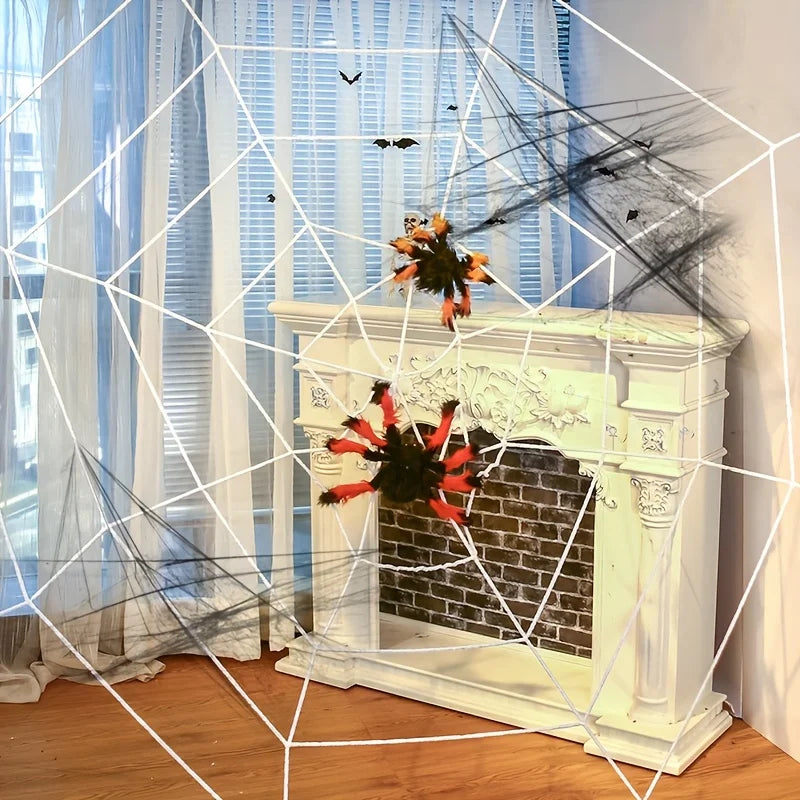 Giant Spider Web Halloween Outdoor Decoration – Lawn & Yard Halloween Decoration Babs