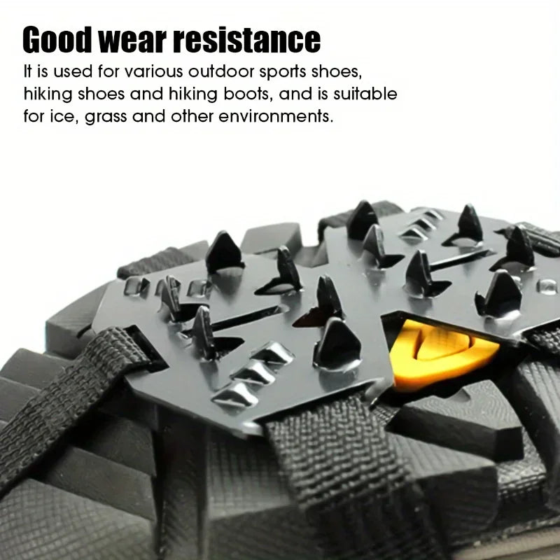 24-Tooth Anti-Slip Ice Cleats – Snow Shoe Cover for Hiking Ice Traction Cleats Babs