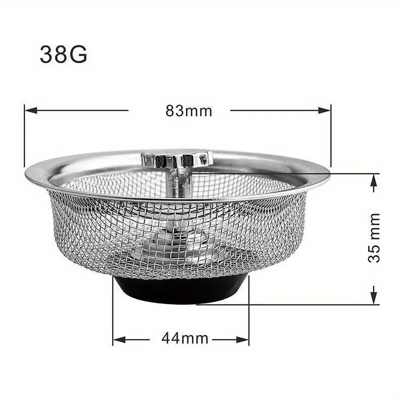 2-Pack Stainless Steel Drain Hair Catcher & Sink Strainer Drain Hair Strainer Babs