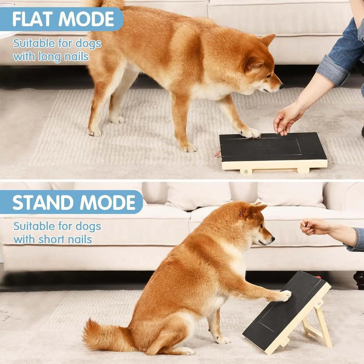 Dog Nail Scratch Board with Treat Box | Wooden Nail File Pad Dog Nail Scratch Board Babs