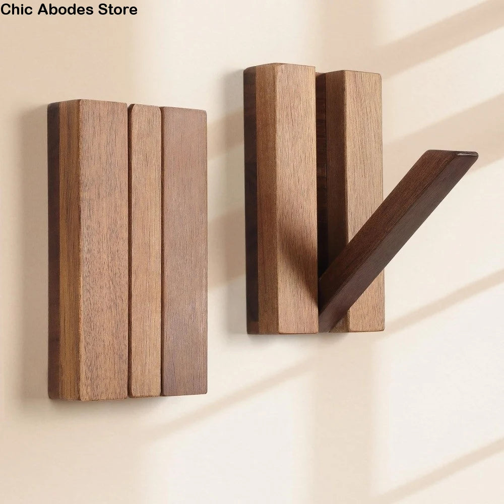 Rustic Wooden Piano Key Wall Hook – Foldable Coat Rack Wall Hook Babs