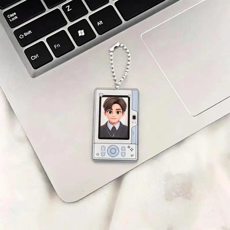 Camera-Shaped Acrylic Photocard Holder with Coil Lanyard Photocard Holder Babs A5