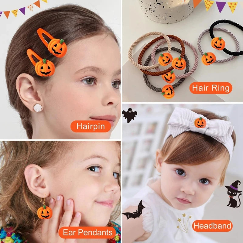 Halloween Resin Pumpkin Flatback Charms – 10/20 Pcs DIY Craft Craft Embellishments Babs