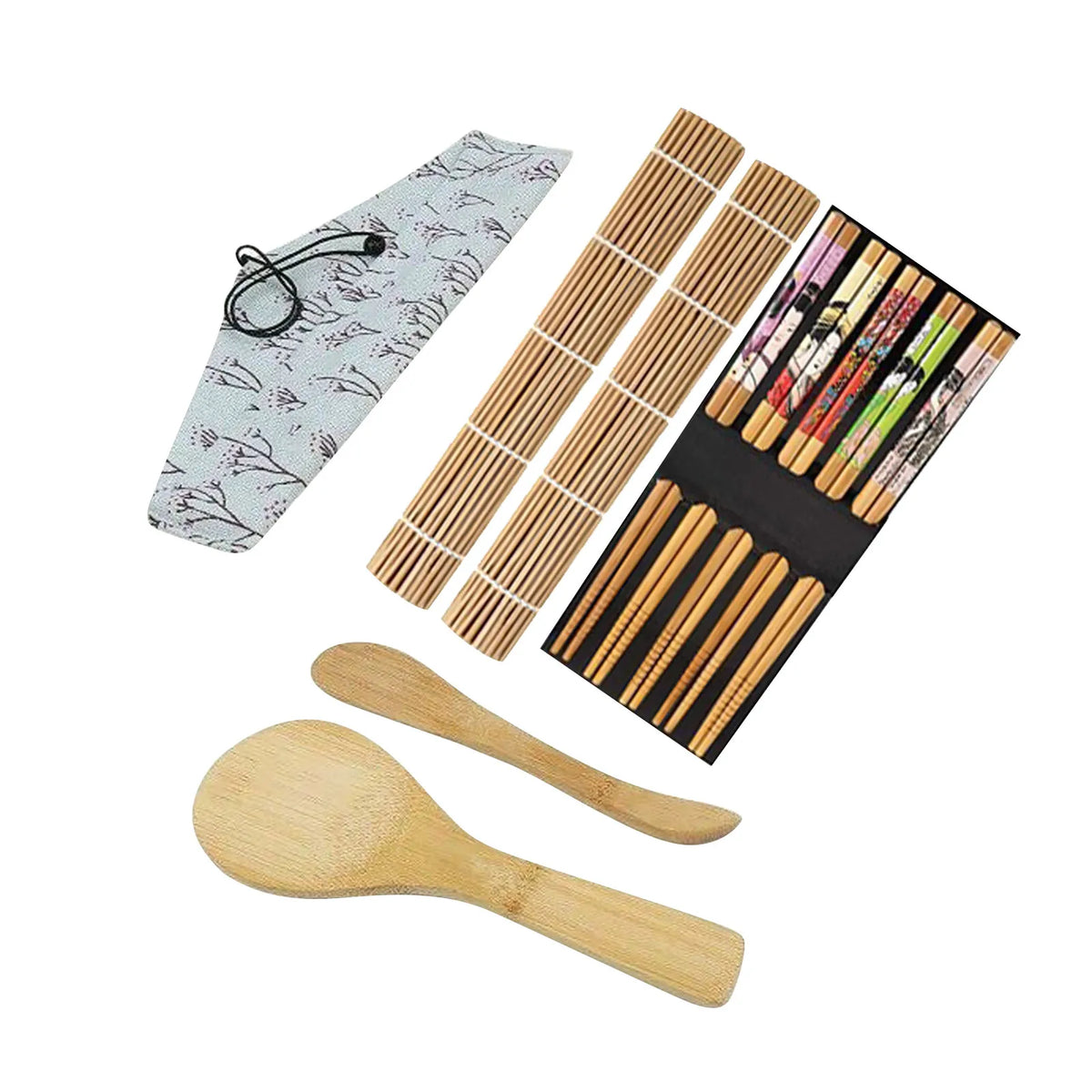 10-Piece DIY Sushi Making Kit – Mat, Chopsticks & Scraper Sushi Making Kit Babs