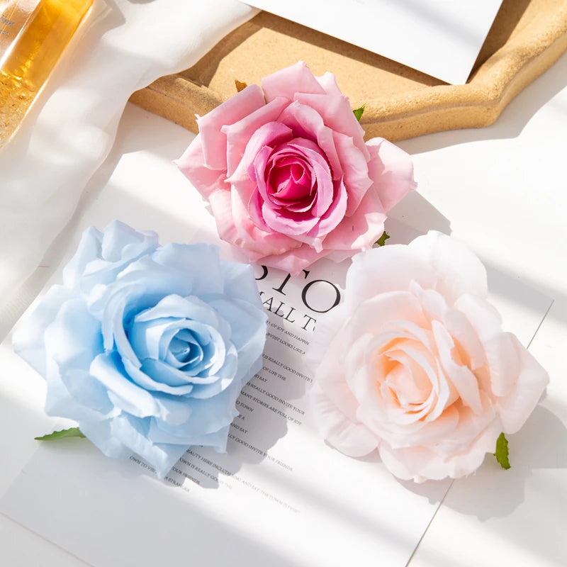 100pc Silk Artificial Rose Heads 10cm – Wedding & Home Decor Artificial Silk Flowers Babs
