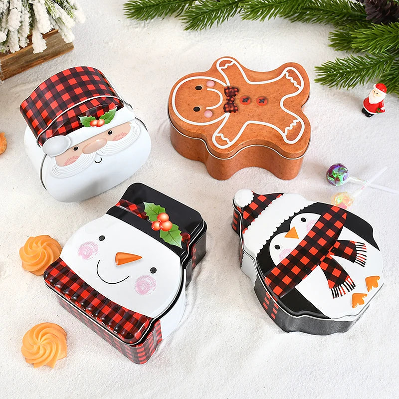 Christmas Gingerbread Iron Candy Gift Box – Xmas Home Decor Holiday Gift Box Babs