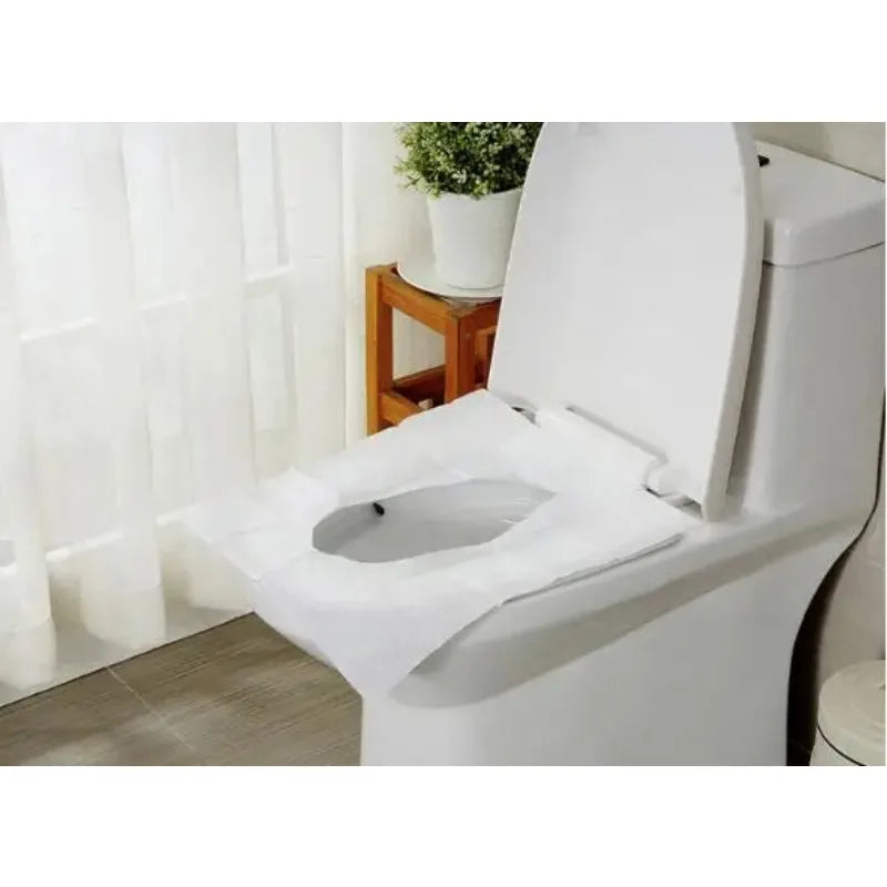 50pcs Disposable Toilet Seat Covers – Travel, Camping & Hotel Disposable Toilet Cover Babs