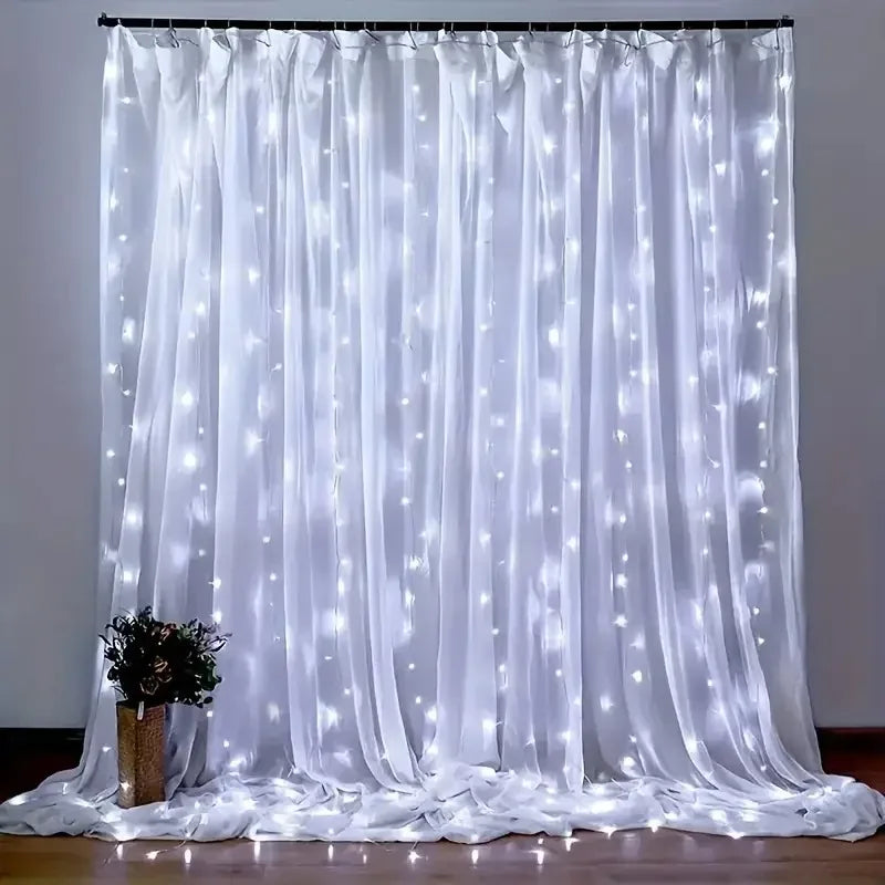 USB LED Fairy Curtain Light – Bedroom & Holiday Decoration LED Curtain Light Babs