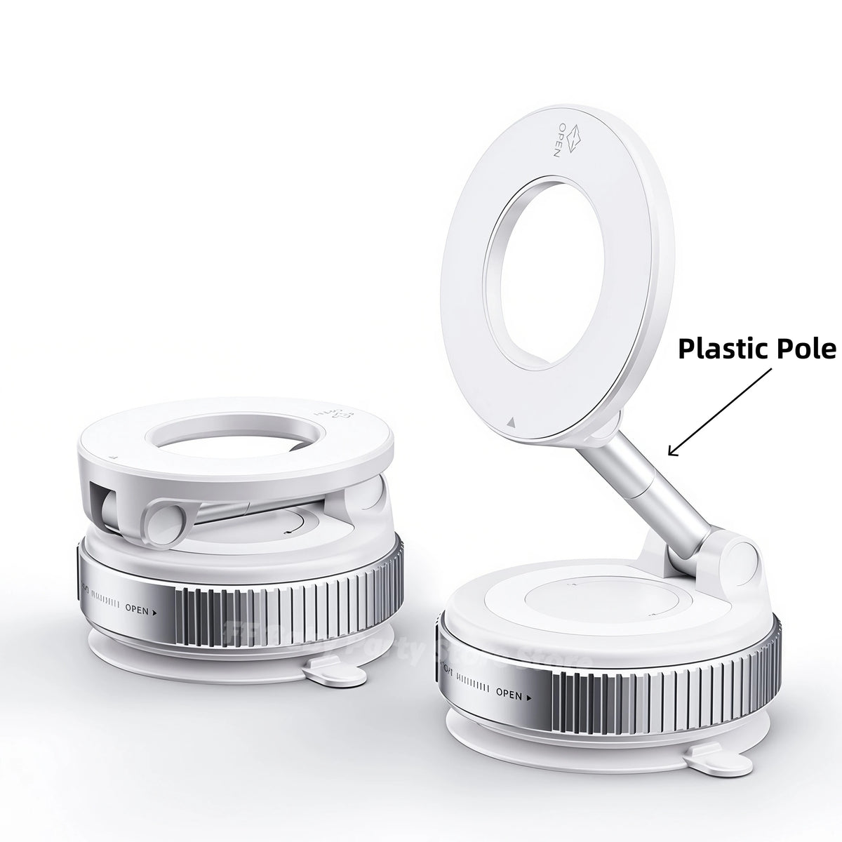 360° Rotating Magnetic Car Phone Holder – Dashboard Mount Car Phone Mount Babs White 1