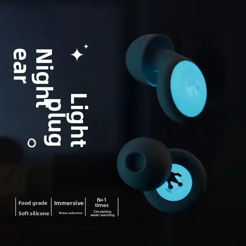 Glow Silicone Sleep Earplugs for Side Sleepers | CE Certified Sleep Earplugs Babs