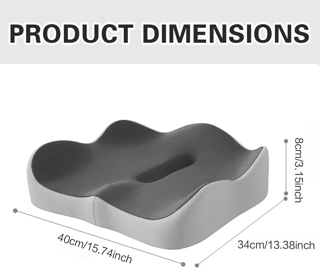Memory Foam Seat Cushion – Extra Thick Office & Car Chair Pad Memory Foam Cushion Babs