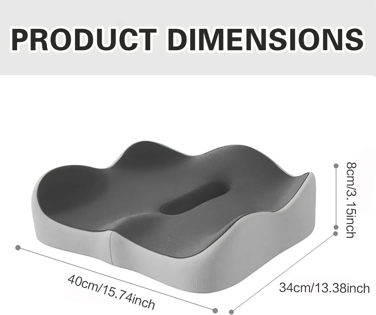 Memory Foam Seat Cushion – Extra Thick Office & Car Chair Pad Memory Foam Cushion Babs