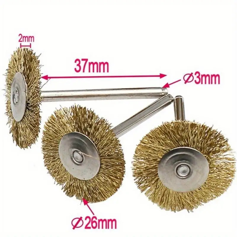 9PCS Brass Wire Brush Set – Grinding, Deburring & Polishing Wire Brush Set Babs