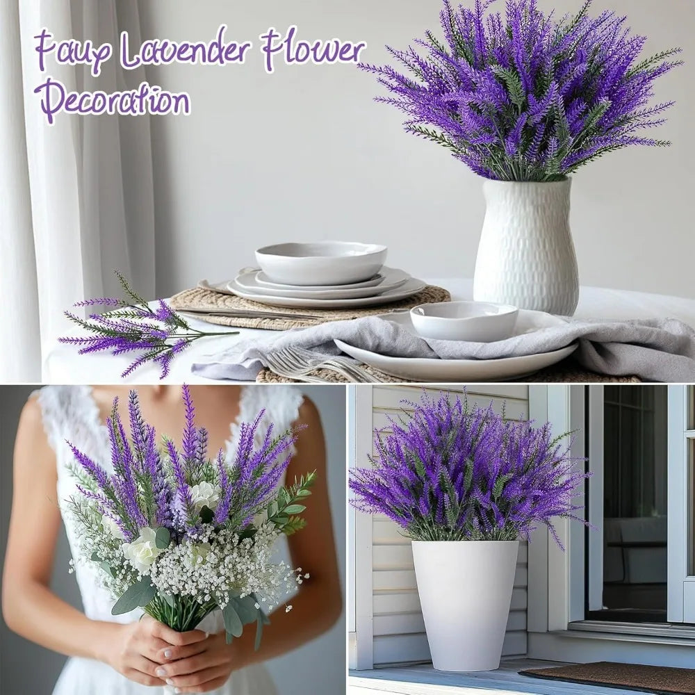 5-Pack Artificial Lavender Bouquets | Home & Wedding Decor Artificial Flower Bouquet Babs