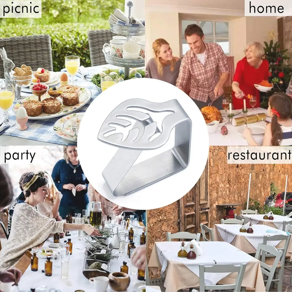 Stainless Steel Tablecloth Clamps for Party, Wedding & Picnic Tablecloth Clamps Babs