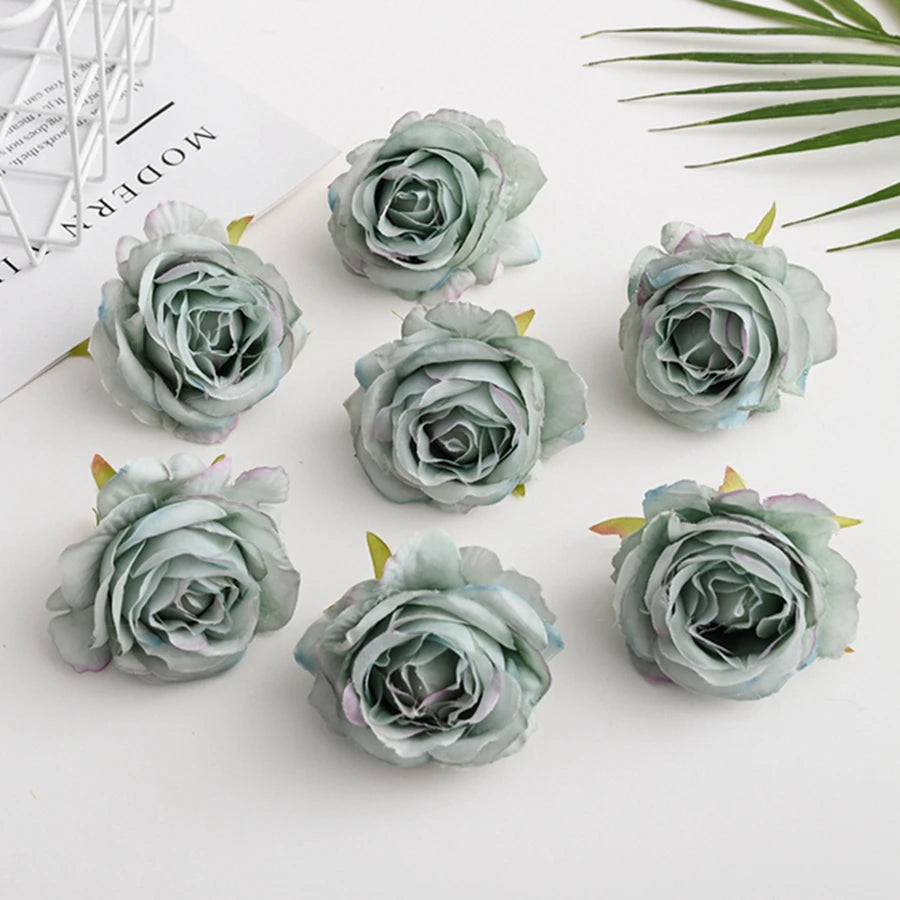 Silk Rose Artificial Flower Heads 30/100 Pcs – DIY & Decor Artificial Silk Flowers Babs Color 15 100 Pieces