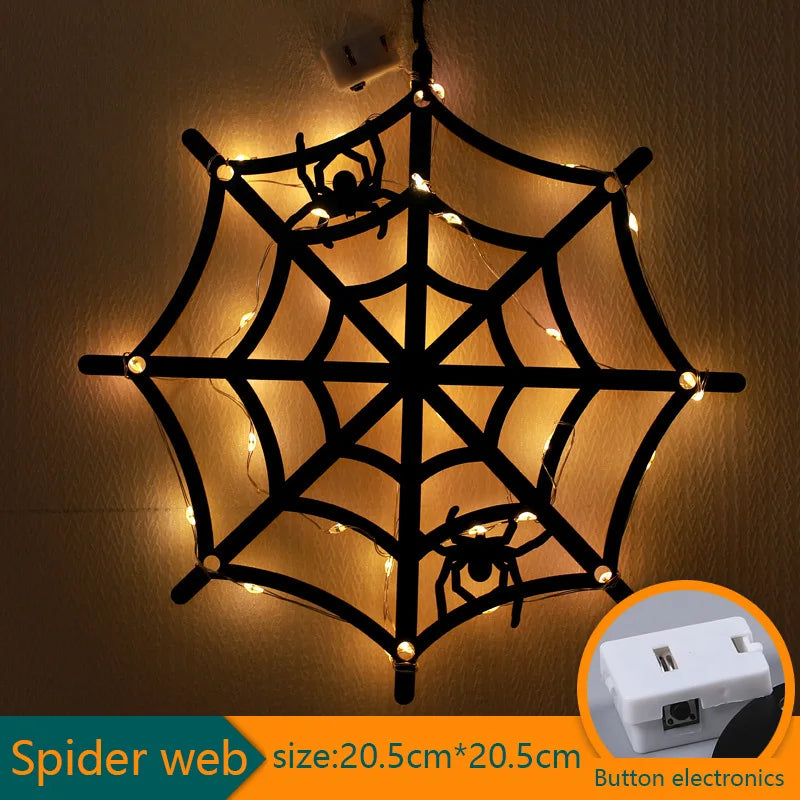 10 LED Halloween Hanging Decoration – Castle, Witch & Ghost Halloween Hanging Decor Babs C