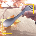 Ultralight Titanium Spork – Camping Fork & Spoon Utensil Camping Spork Babs silver