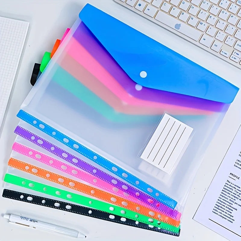 6 A4 Loose Leaf Binders | 11-Ring PP Folders with Label Pockets Loose Leaf Binder Babs