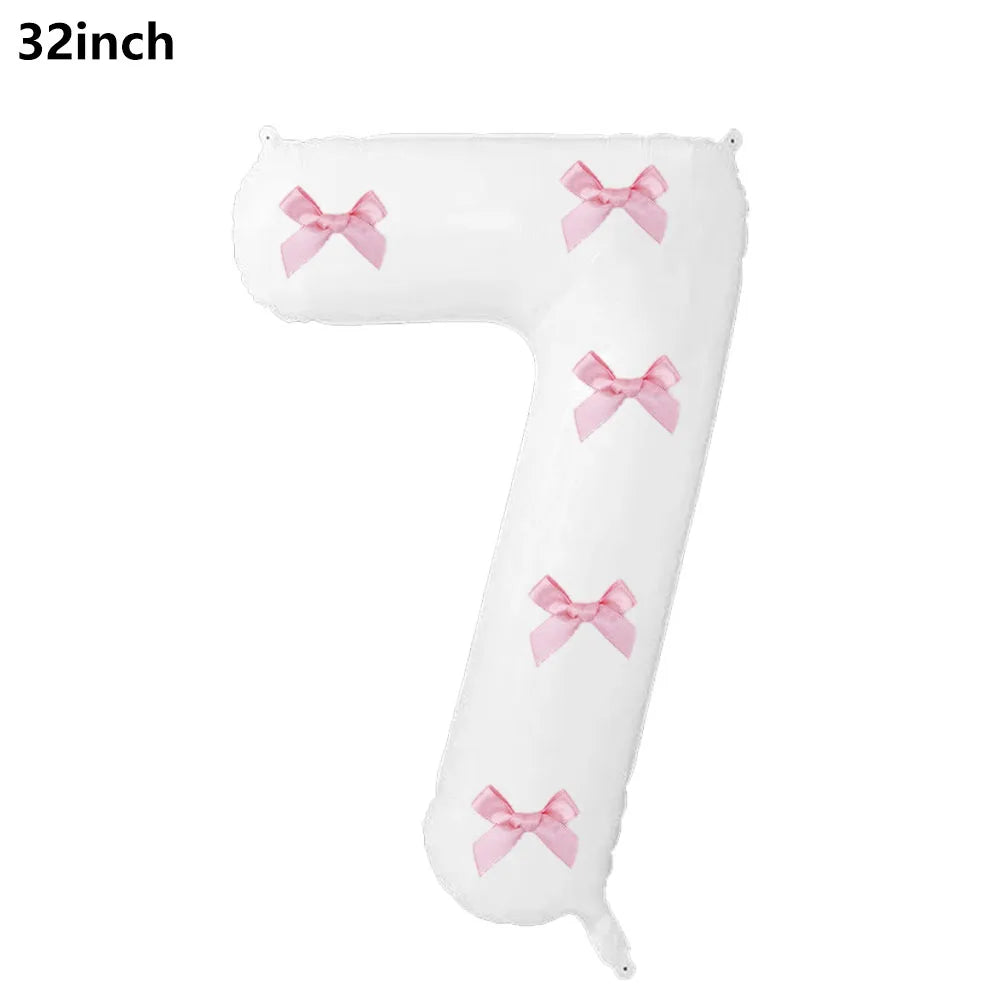 32" Black Bow Number Balloon Kit – Party & Wedding Décor