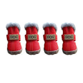 Waterproof Non-Slip Winter Dog Snow Boots – Set of 4 Dog Winter Boots Babs red XL