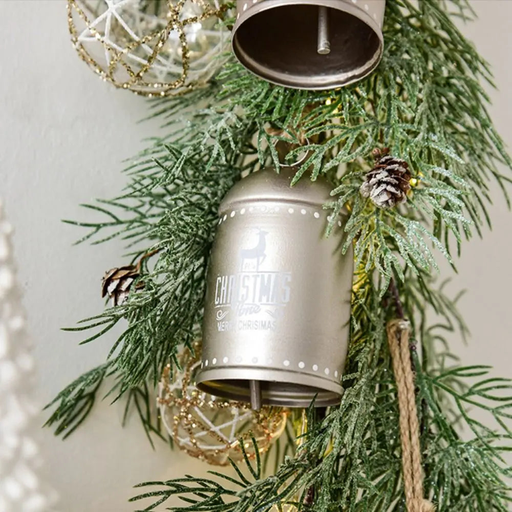 Iron Art Christmas Bell Pendant – Snowflake & Elk Jingle Decor Christmas Ornament Babs