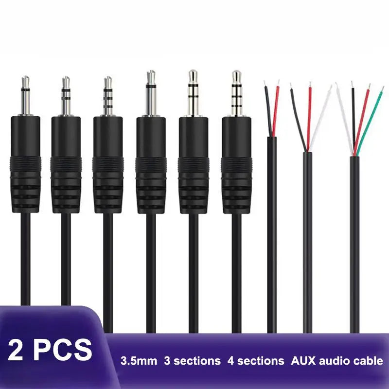 2PCS 2.5mm 3.5mm Mono Stereo Jack Connector AUX Soldering Adapter Audio Jack Adapter Babs