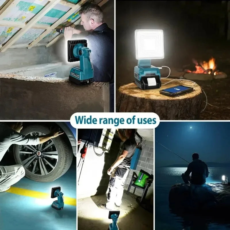 Makita 18V Compatible 15W Cordless LED Work Light – 2000 Lumens Cordless LED Work Light Babs