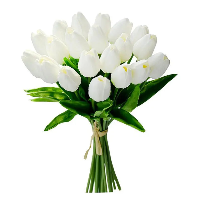 3/5PCS Real Touch Artificial Tulips – Home & Wedding Décor Artificial Flower Bouquet Babs