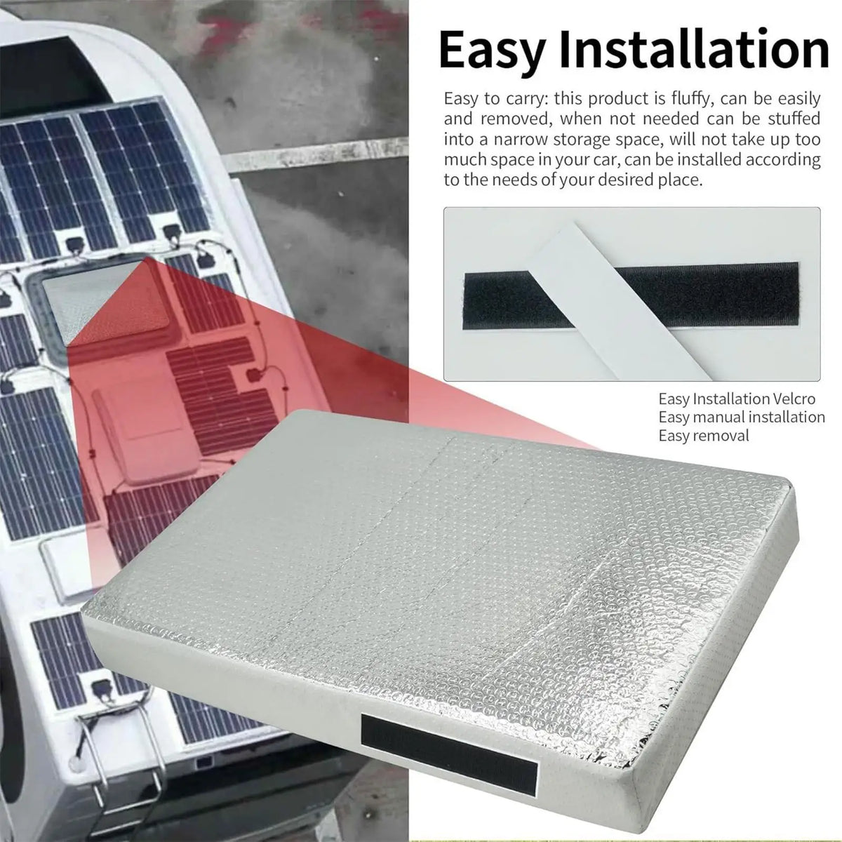 RV Roof Vent Cover – Reflective Waterproof Skylight Insulator RV Vent Insulator Babs