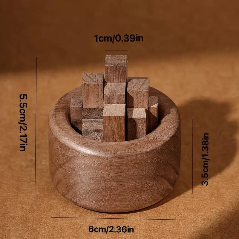 Walnut Wood Reed Diffuser Holder – Portable Home & Car Décor Reed Diffuser Holder Babs 1pc