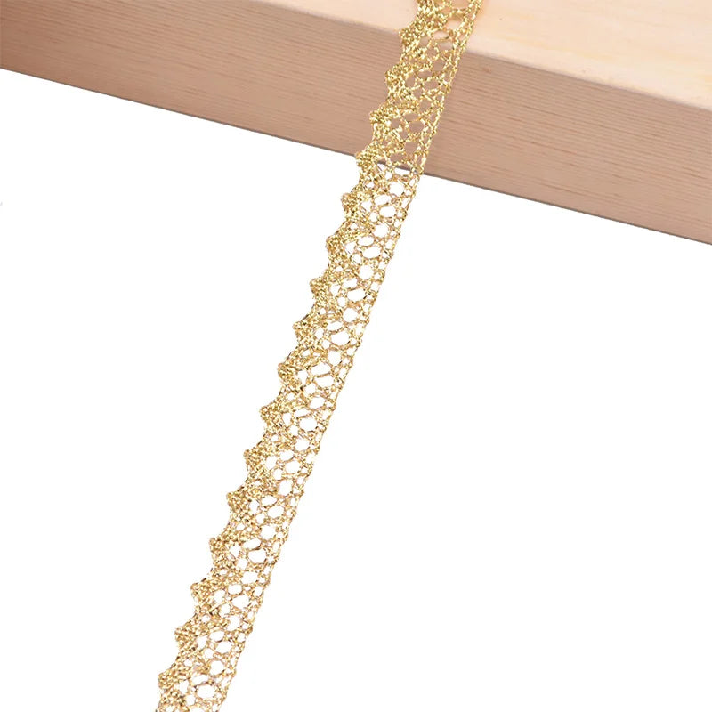 Gold Braided Lace Trim Ribbon 5/10 Yards – Sewing & Crafts Lace Trim Ribbon Babs