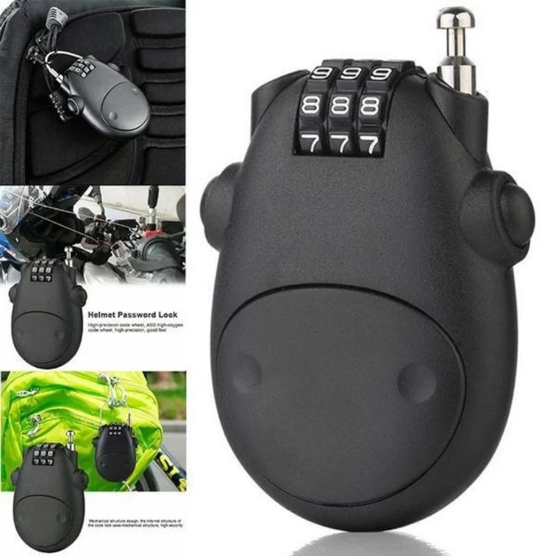 Retractable Steel Cable Combination Lock – Bike & Luggage Cable Combination Lock Babs