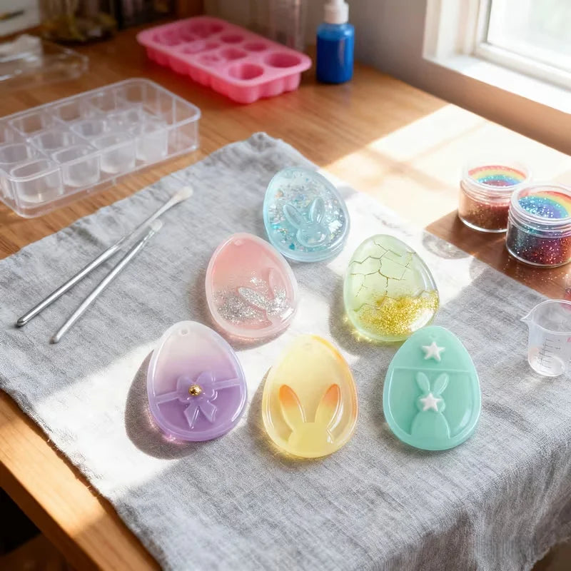 Easter Silicone Molds – Rabbit & Egg Resin Clay Plaster Mould Silicone Craft Mold Babs