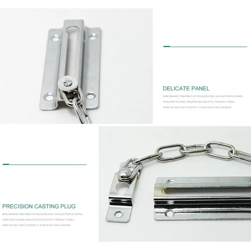 Steel Door Chain Bolt Lock Set – DIY Sliding Safety Guard Door Chain Lock Babs