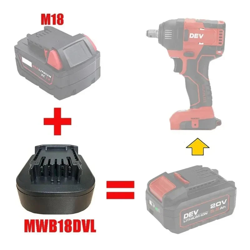 Devon 20V Battery Adapter for Makita Milwaukee DeWalt Worx Battery Adapter Babs
