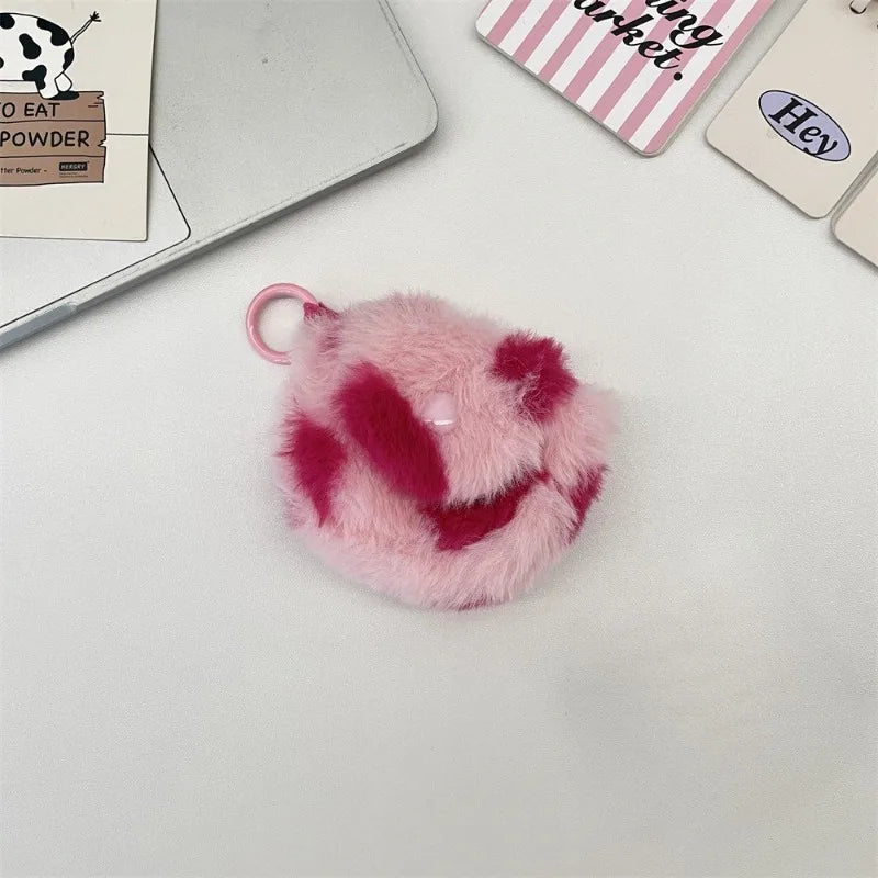 Plush Heart Earphone Bag – Cute Bluetooth Earbud Case Pouch Earbud Case Pouch Babs