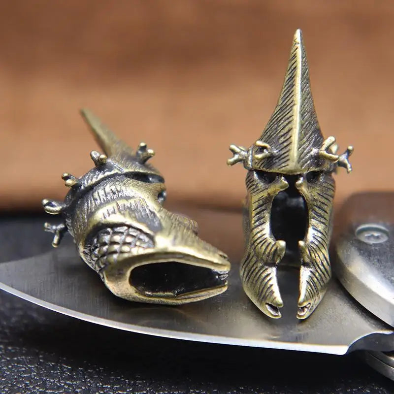 Brass Elk Helmet Paracord Pendant – EDC Lanyard Charm Paracord Lanyard Charm Babs