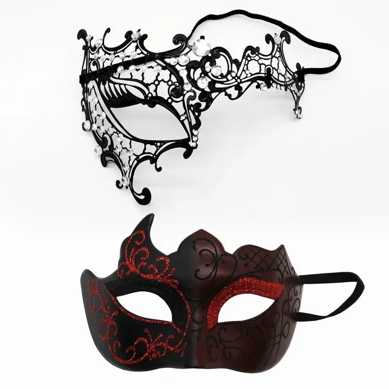 Couple Masquerade Masks Set – Halloween Carnival Cosplay Party Masquerade Mask Set Babs 4a