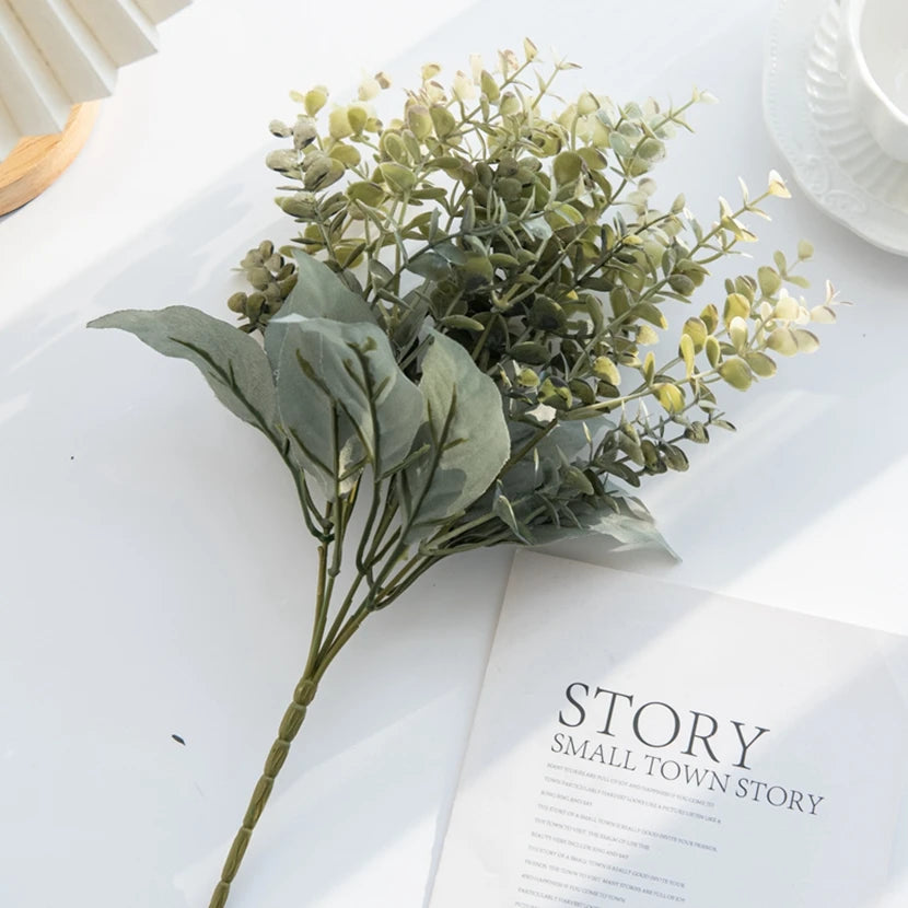 Artificial Eucalyptus Bouquet – Wedding & Home Floral Décor Artificial Flower Bouquet Babs light green 1 piece