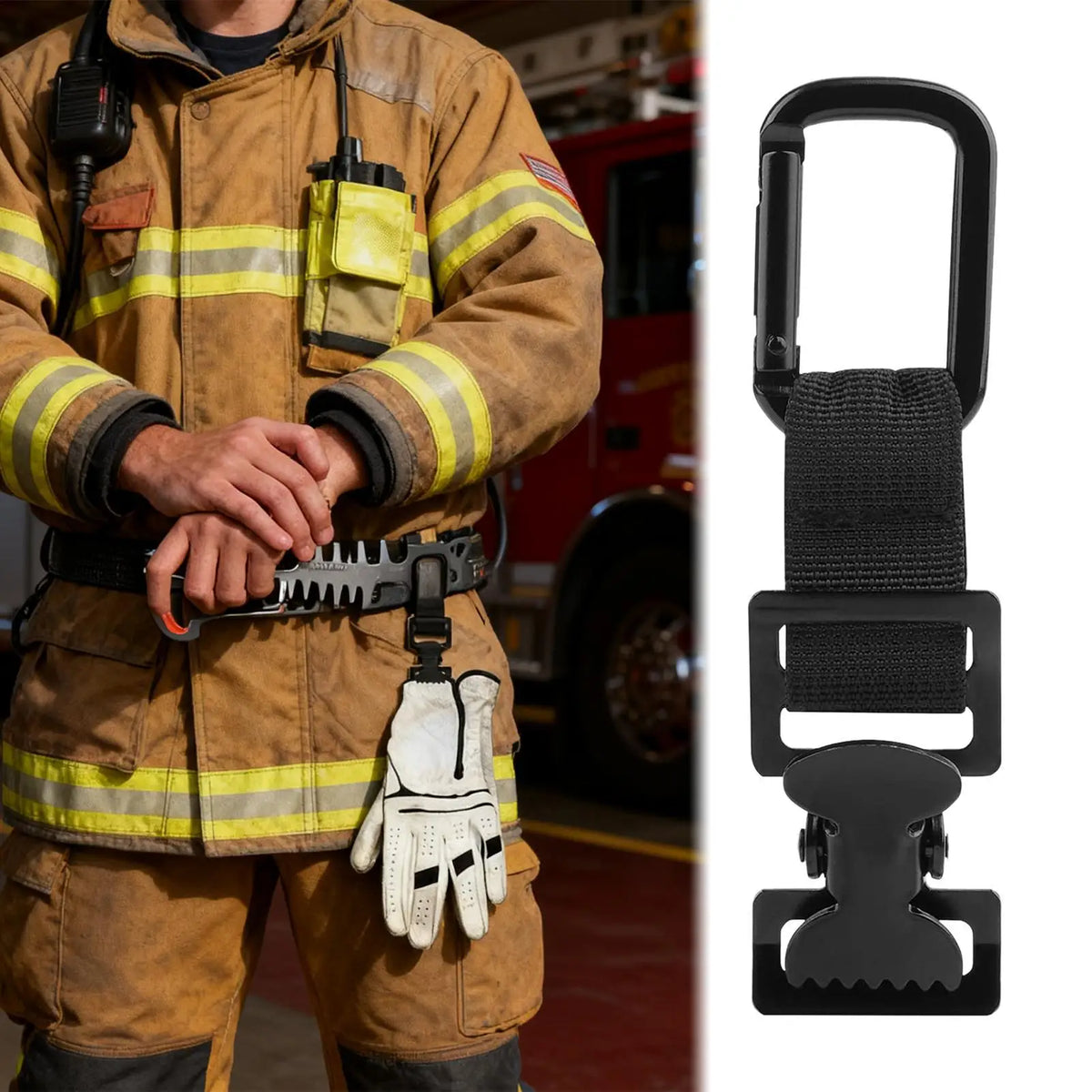 Glove Clip for Belt – Serrated Work Glove Holder & Towel Clamp Glove Belt Clip Babs