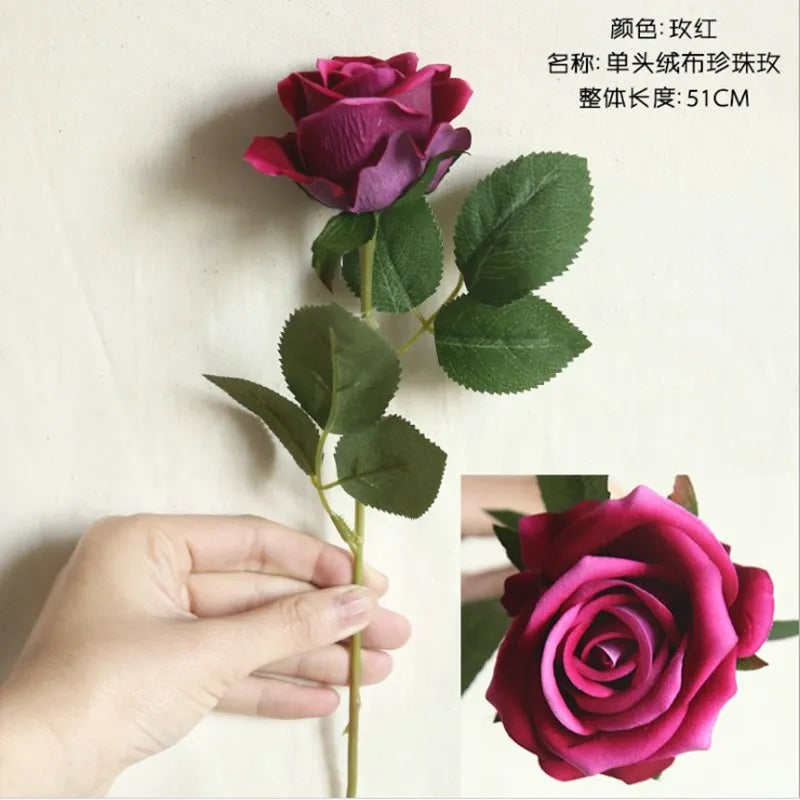 Silk Rose Artificial Flowers 2/4 Pcs – Wedding & Home Décor Artificial Silk Flowers Babs 3 4 pcs