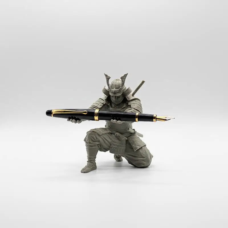 Samurai Metal Pen Holder | Japanese Warrior Desk Organizer Decorative Pen Holder Babs one size