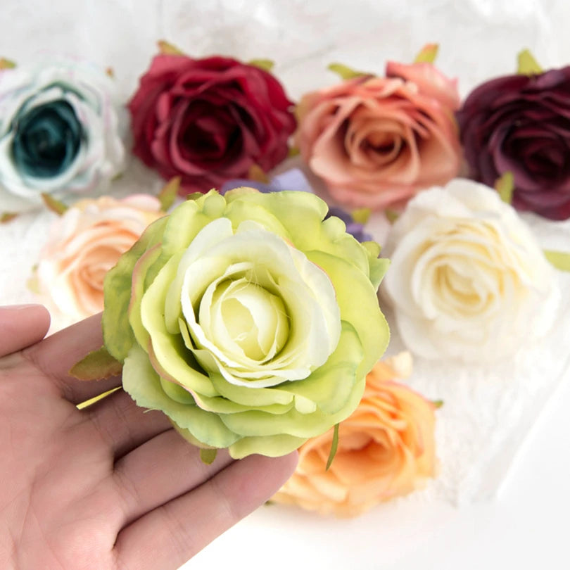 Silk Rose Artificial Flowers 5/10 Pcs – Wedding & Home Decor Artificial Silk Flowers Babs