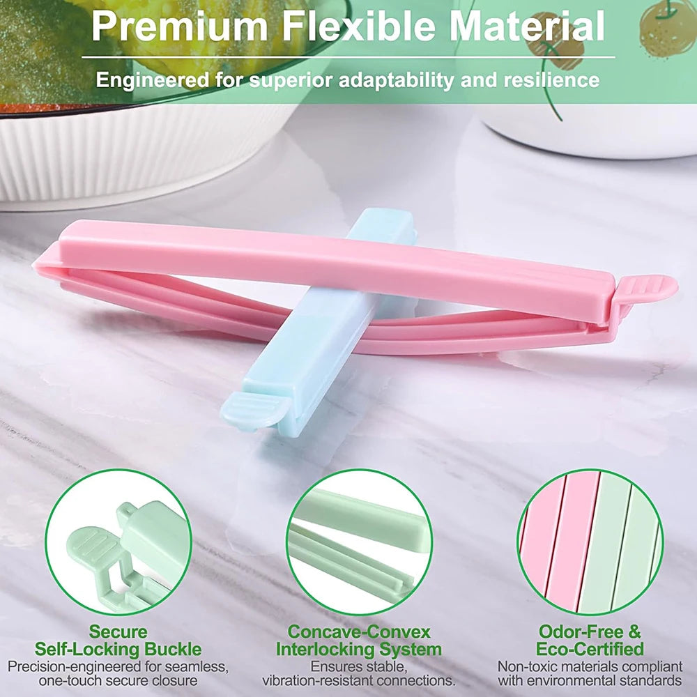 5-Pack Colorful Food Bag Sealing Clips | Kitchen Storage Food Bag Clips Babs