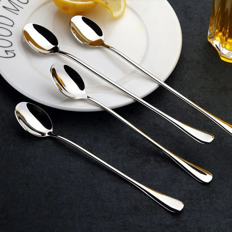 8-Piece Stainless Steel Long Handle Stirring Spoon Set Stirring Spoon Set Babs